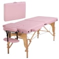 thumbnail image 1 of BestMassage Massage Table Fold Massage Bed Protable Lash Bed 28 in Wide PU Spa Bed 2 Fold Heigh Adjustable Spa Table,Pink, 1 of 7