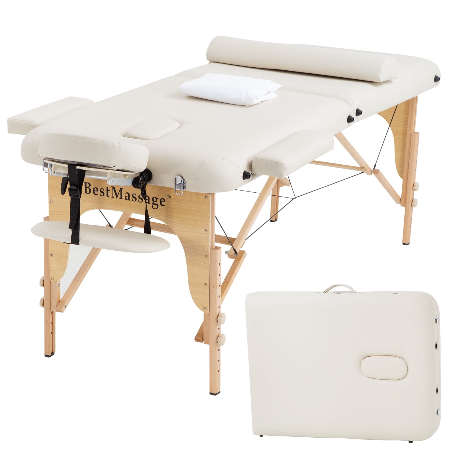 BestMassage Portable Massage Table Massage Bed SPA Bed 2 Folding 73