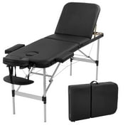 BestMassage Portable Massage Table Lightweight Aluminium Spa Bed, Height Adjustable, with Carry Case