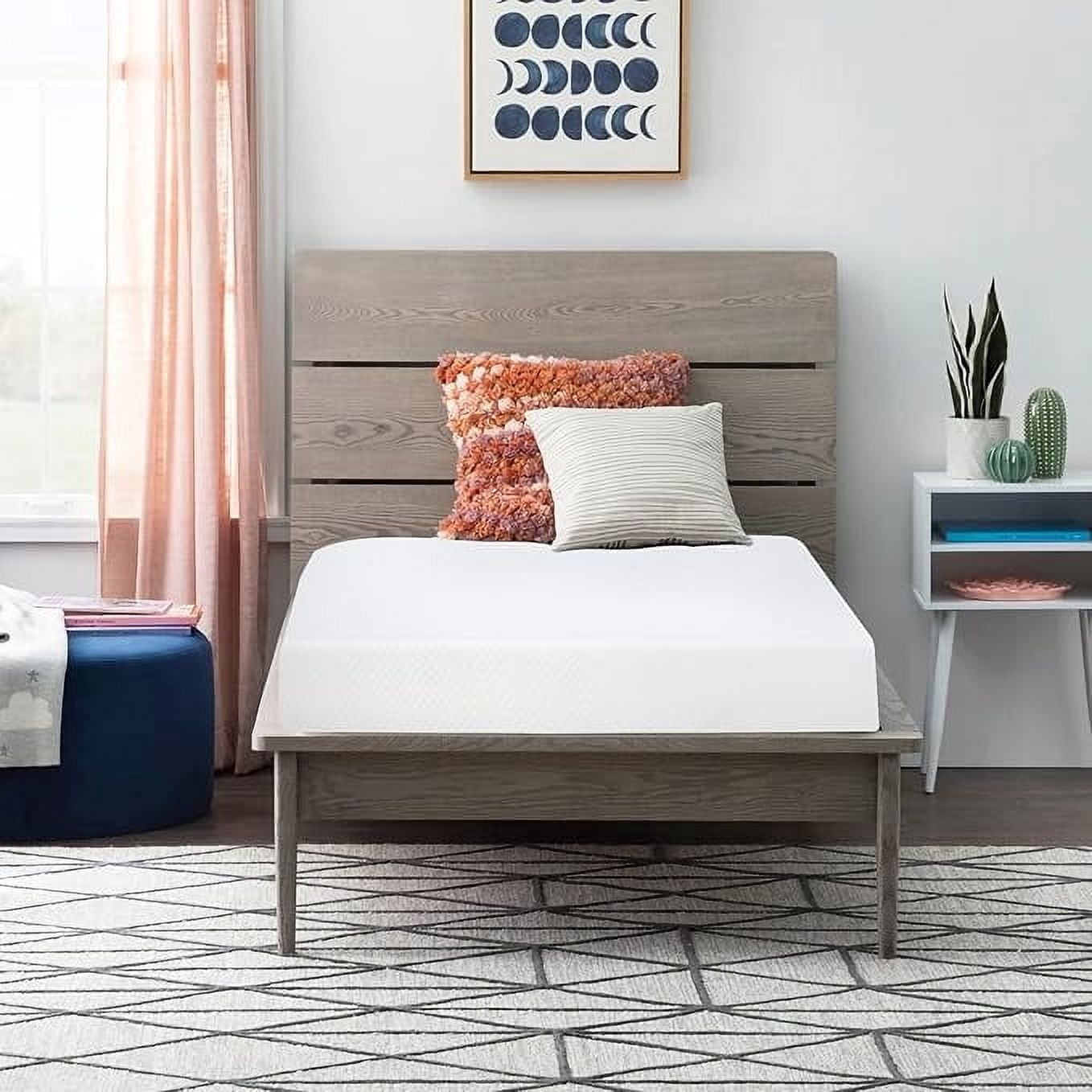 BestMassage Twin Mattress 6 inch Gel Memory Foam Mattress Queen Mattresses Medium Firm Mattresses，White