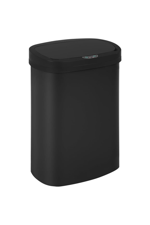 13 Gallon Plastic Touchless Kitchen Trash Can with Motion Sensor for Indoor Use(Black)