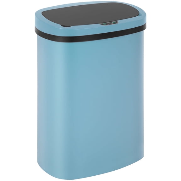BestOffice 13 Gallon Plastic Touchless Kitchen Trash Can with Motion Sensor for Indoor Use(Blue)