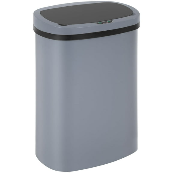 BestOffice 13 Gallon Plastic Touchless Kitchen Trash Can with Motion Sensor for Indoor Use(Gray)