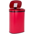 thumbnail image 1 of FDW 13 gal Stainless Steel Touchless Motion Sensor Automatic Trash Can Red, 1 of 7