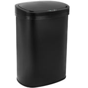BestOffice 13 Gallon Stainless Steel Touchless Kitchen Trash Can with Motion Sensor for Indoor Use(Black)