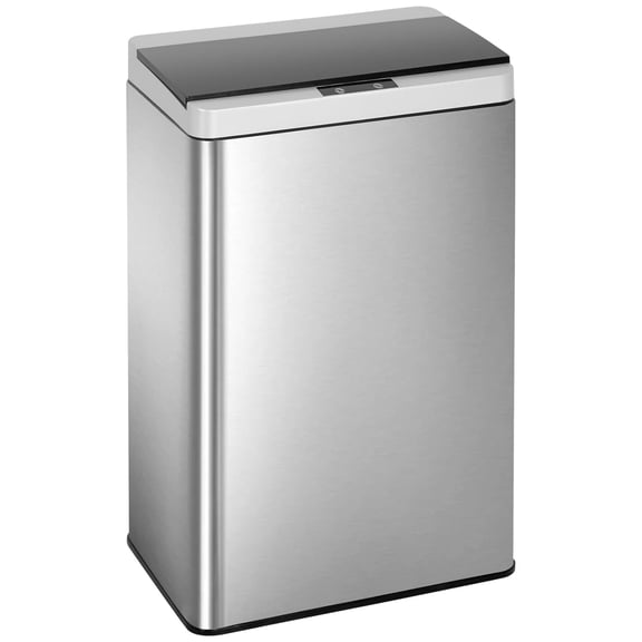 BestOffice 13 Gallon Touchless Trash Can with Lid, Stainless Steel Automatic Sensor Waste Bin