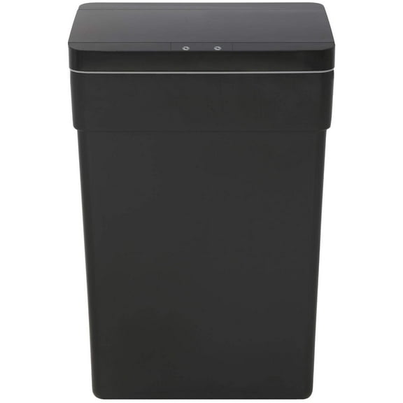 BestOffice 13 gallon Automatic Plastic Trash Can with Lid, Touch Free with Motion Sensor for Indoor Use(Black)