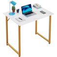 thumbnail image 1 of BestOffice 32 inch Computer Desk,Office Desk with Metal Frame,Adults can easily use it,Gold, 1 of 7