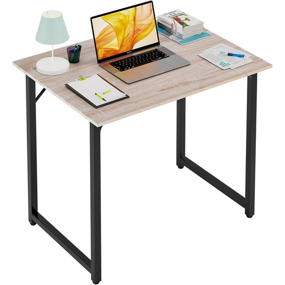 BestOffice 39 inch Metal Frame Computer Desk, Modern Style, Perfect for Students and Adults (Black)