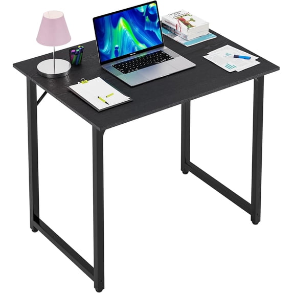 BestOffice 32 inch Metal Frame Computer Desk, Modern Style, Perfect for Students and Adults (Black)