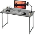 thumbnail image 1 of BestOffice 47 inch Computer Desk, Adjustable Sturdy Laptop Table for Adults with Metal Frame, Black, 1 of 7