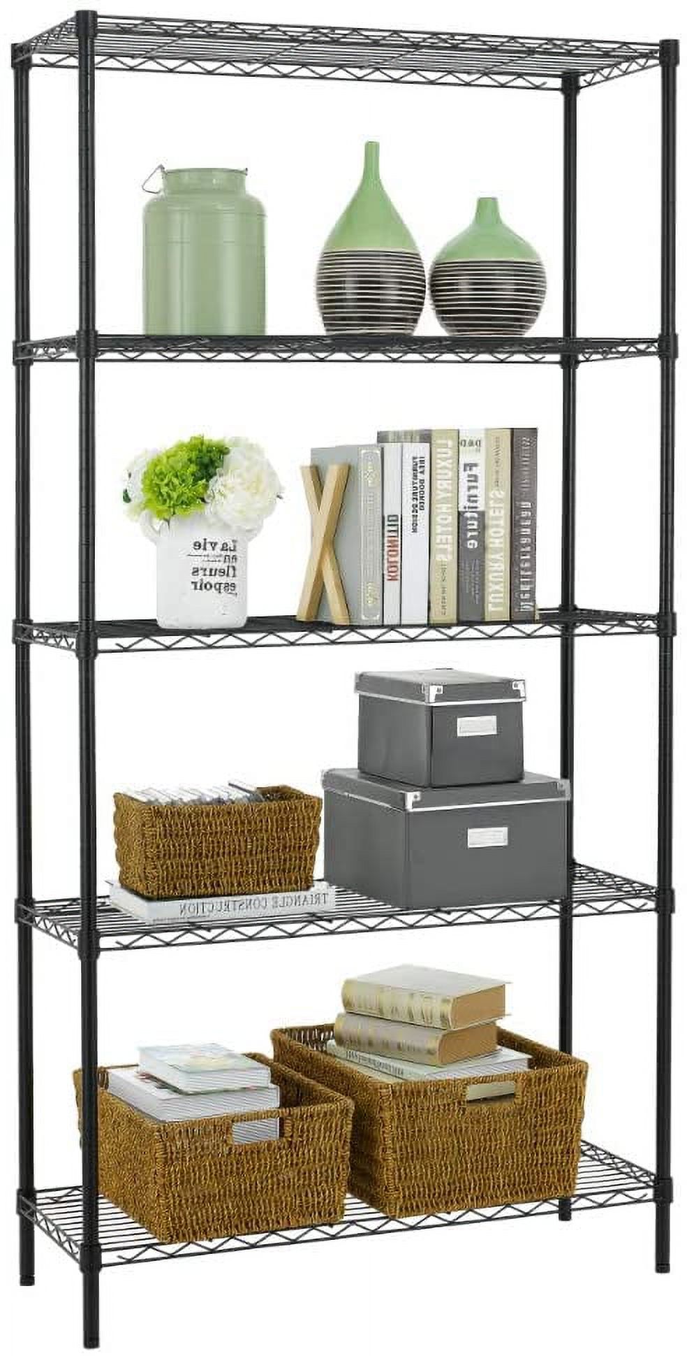 BestOffice New Wire Shelving Cart Unit 3 Shelves Shelf Rack Layer Tier