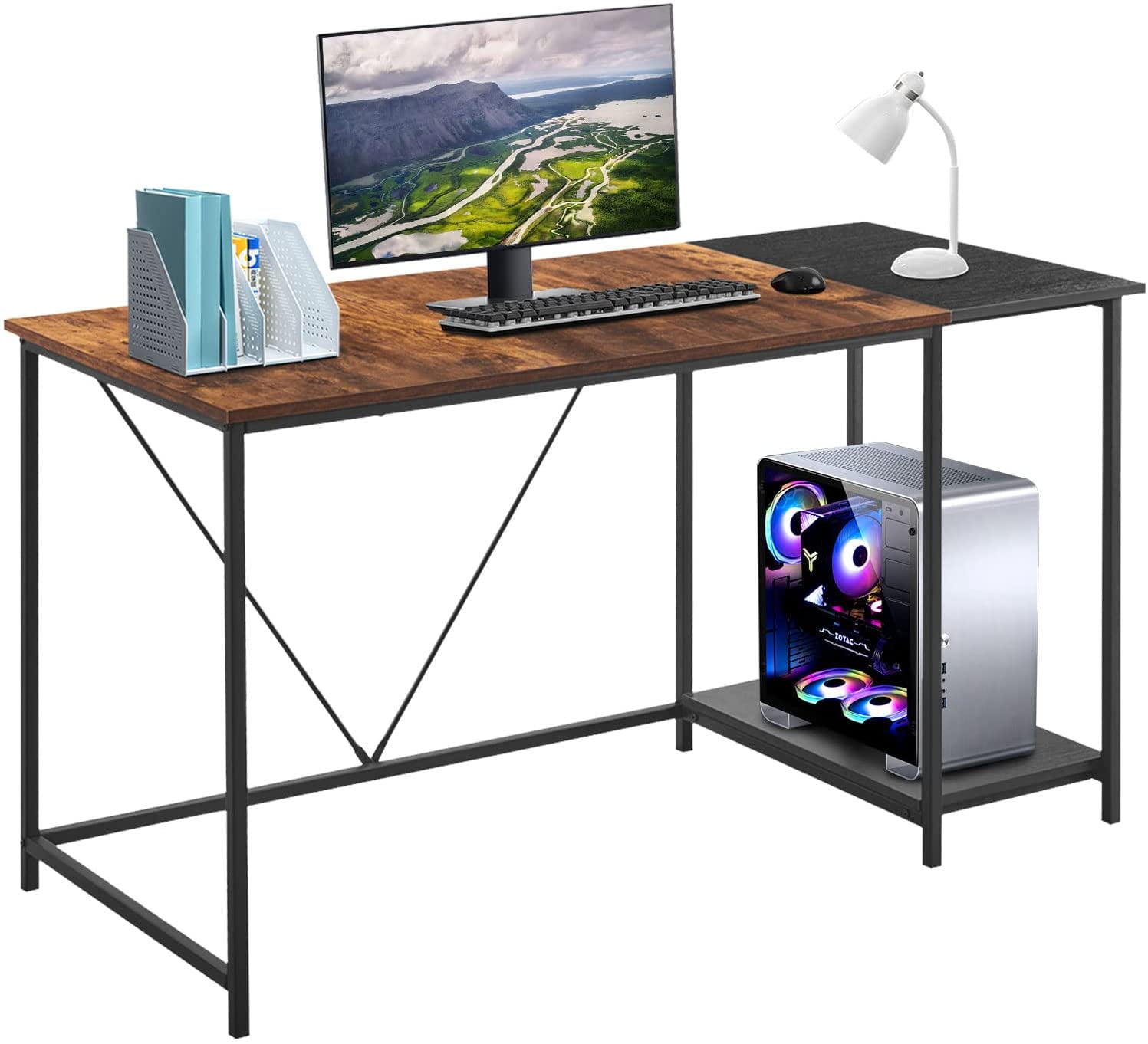 BestOffice 55" Computer Home Office Gaming Desk Desk Engineered Wood