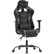PayLessHere Camo Gaming Office Chair - Ergonomic PU Leather w/Lumbar Support & Footrest Rolling Swivel