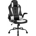 thumbnail image 1 of ‎FDW Office Chair Adjustable & Lumbar Support Swivel ，High Back PU Leather Gaming Chair, White, 1 of 7