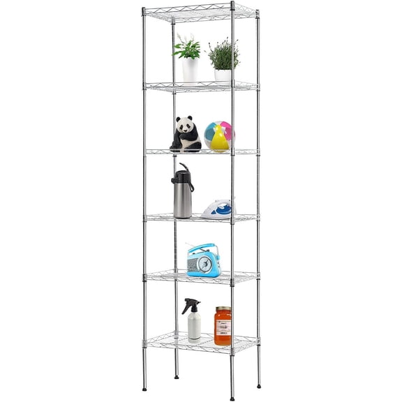 BestOffice Adjustable Metal Storage Shelving Unit 16.7L×11.8W×63.6H