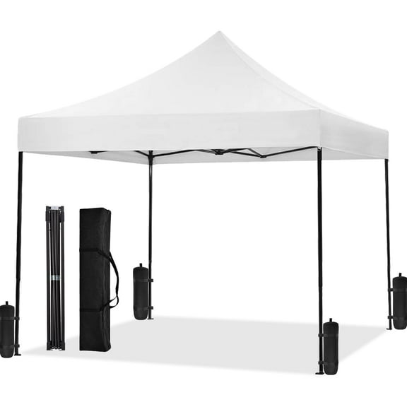 BestOffice Canopy Tent, 10X10 FT Pop Up Canopy Outdoor with Carrying Bag, White