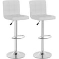 thumbnail image 1 of BestOffice Modern Swivel PU Leather Barstool with Hydraulic Height Adjustment, White (Set of 2), 1 of 7