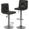 thumbnail image 1 of BestOffice Counter Height Bar Stools Set of 2 PU Leather Modern Height Adjustable Swivel Barstools Hydraulic Chair Bar Stools Black, 1 of 5