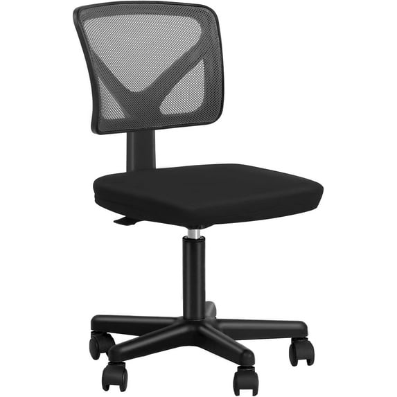 BestOffice Ergonomic Desk Armless Mesh Computer Lumbar Support Swivel Rolling Executive Adjustable Task Chair for Back Pain, Grey