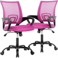 thumbnail image 1 of BestOffice Ergonomic Mesh Office Chair, Lumbar Support, Adjustable Height with Armrests for Adults, Teens, 2 Pack(Pink), 1 of 7