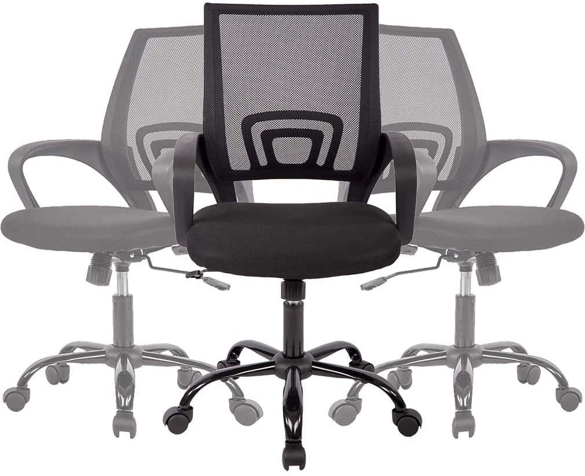 BestOffice Ergonomic Office Chair, Back Support, Rolling Swivel for Women, Men, 3 Pack(Black)