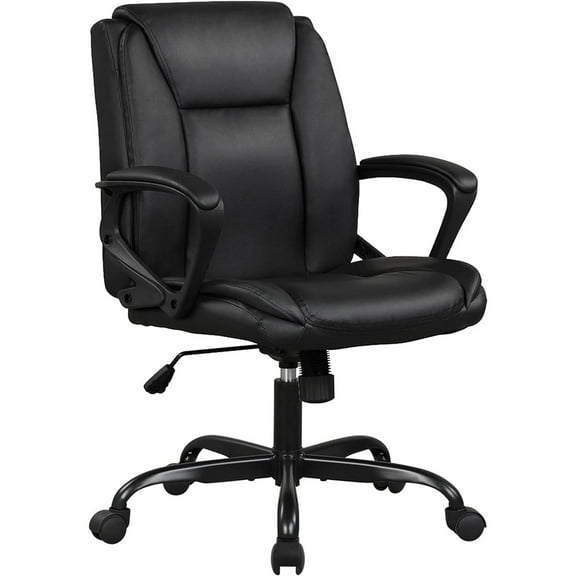 BestOffice Ergonomic Office Chair, Lumbar Support, Adjustable Height with Armrests for Adults(Black)
