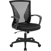 BestOffice Ergonomic Office Chair, Lumbar Support, Adjustable Height with Armrests for Adults(Black)