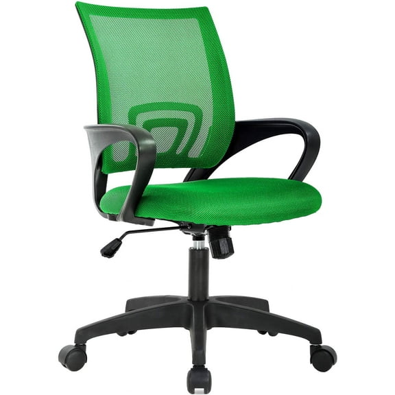 BestOffice Ergonomic Office Chair, Lumbar Support, Adjustable Height with Armrests for Adults(Green)