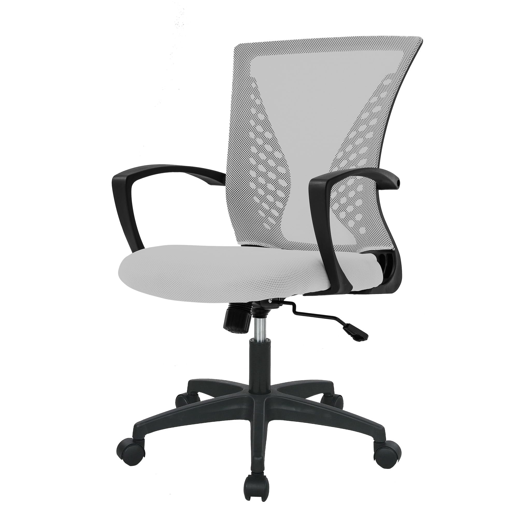 PayLessHere Ergonomic Office Chair with Lumbar Support, Adjustable Height, Swivel Casters, Grey, 1 Pack