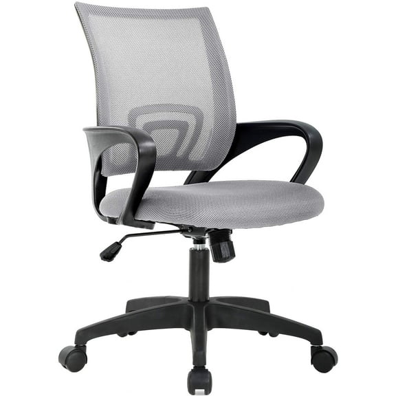 BestOffice Ergonomic Office Chair, Lumbar Support, Adjustable Height with Armrests for Adults(Grey)