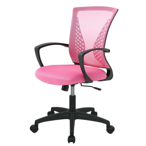PayLessHere Ergonomic Office Chair, Lumbar Support, Adjustable Height with Armrests for Adults(Pink)