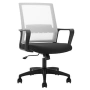 BestOffice Ergonomic Office Chair, Lumbar Support, Adjustable Height with Armrests for AdultsWhite