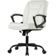 BestOffice Ergonomic Office Chair, Lumbar Support, Adjustable Height with Armrests for Adults(White)