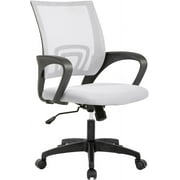 BestOffice Ergonomic Office Chair, Lumbar Support, Adjustable Height with Armrests for AdultsWhite