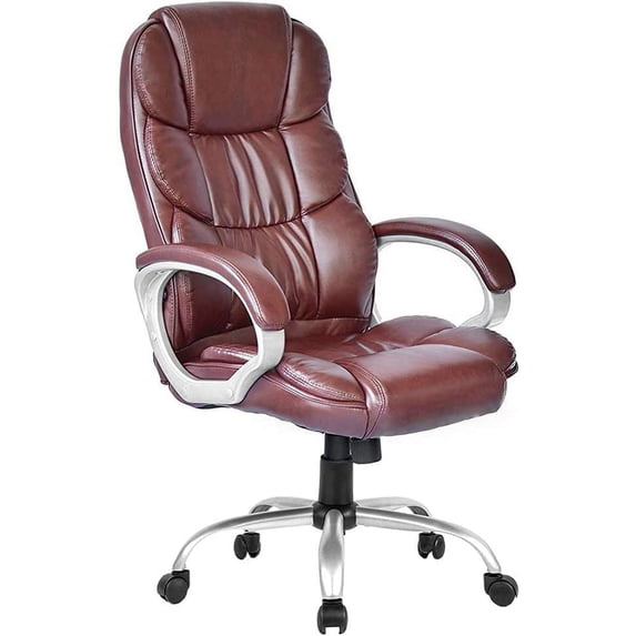 BestOffice Ergonomic Office Chair, Lumbar Support, Rolling Swivel for Men, Women(Brown)