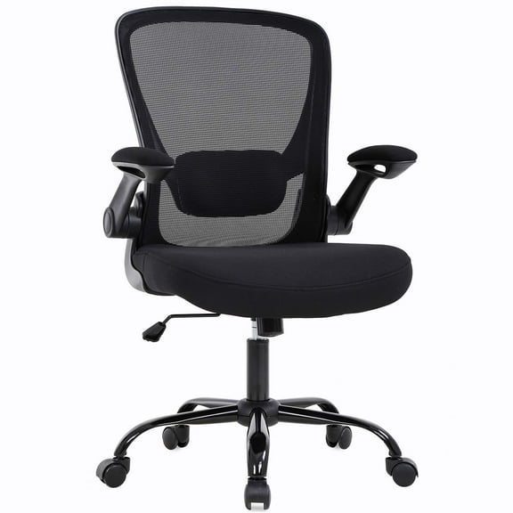 BestOffice Ergonomic Office Chair, Lumbar Support, Swivel Rolling for Men, Women(Black)