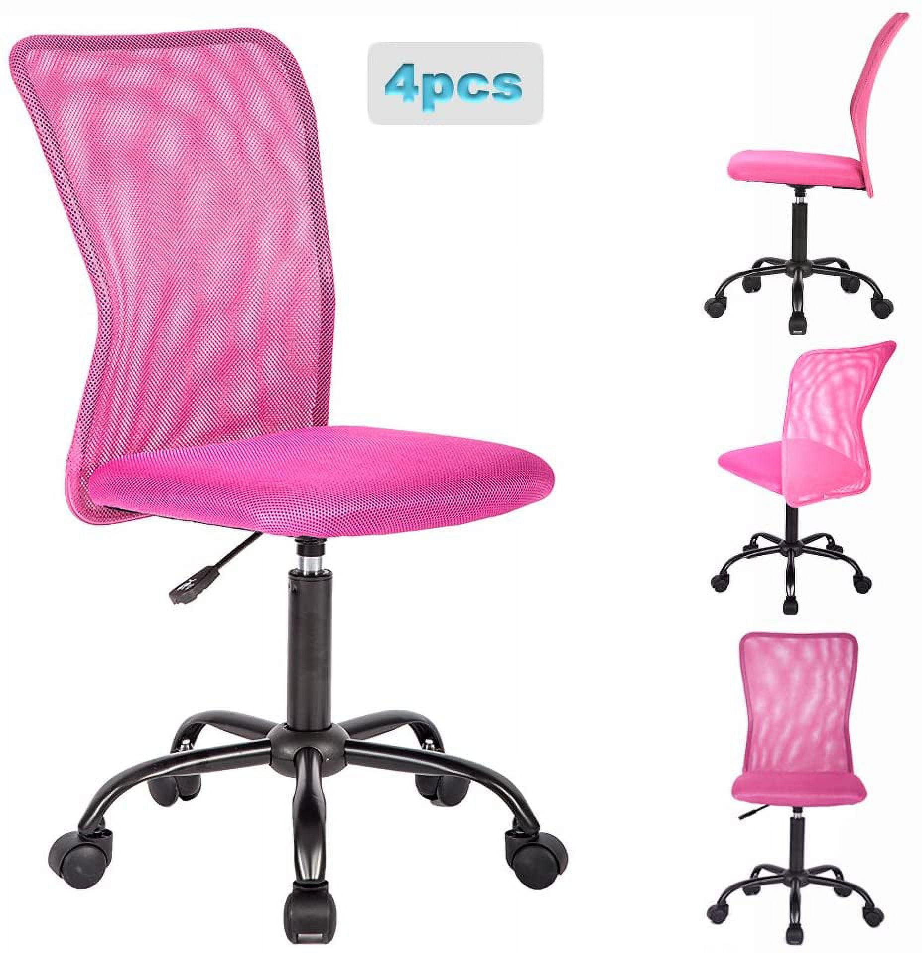 BestOffice Ergonomic Office Chair, Lumbar Support, Swivel Rolling for  Women, 4 pack(Pink)