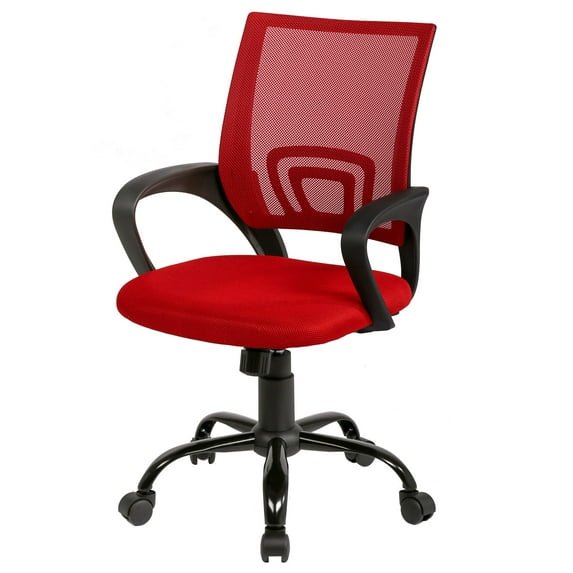 PayLessHere Ergonomic Office Chair, Lumbar Support, Swivel Rolling for Women(Red)