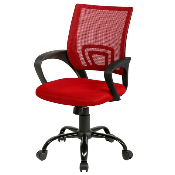 PayLessHere Ergonomic Office Chair, Lumbar Support, Swivel Rolling for Women(Red)