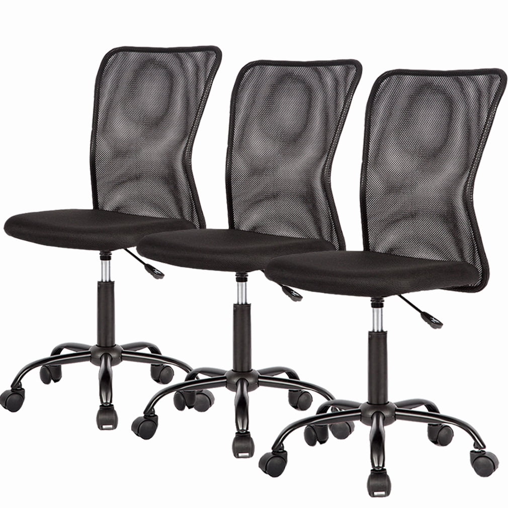 BestOffice Ergonomic Office Chair, Rolling Swivel, Lumbar Support for Men, Women, 3 Pack(Black)
