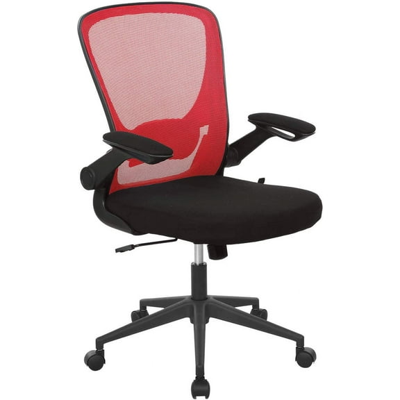BestOffice Executive Chair with Lumbar Support & Adjustable Height, 250 lb. Capacity, Red