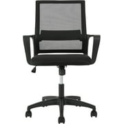 BestOffice Executive Chair with Lumbar Support & Swivel, 250 lb. Capacity, Black