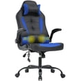 thumbnail image 1 of BestOffice Massage Gaming Chair with Swivel & Lumbar Support, 250 lb. Capacity, Blue, 1 of 1