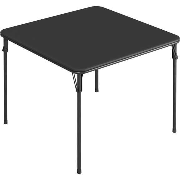 BestOffice Foldable Card Table, Multipurpose No Assembly Folding Table Indoor Outdoor,Black