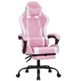 thumbnail image 1 of BestOffice Gaming Chair Office Chair with Footrest Lumbar Support Headrest Armrest Adjustable PC Gamer Chair (Pink), 1 of 7