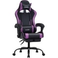 thumbnail image 1 of BestOffice Gaming Chair Office Chair with Footrest Lumbar Support Headrest Armrest Adjustable PC Gamer Chair (Purple), 1 of 7