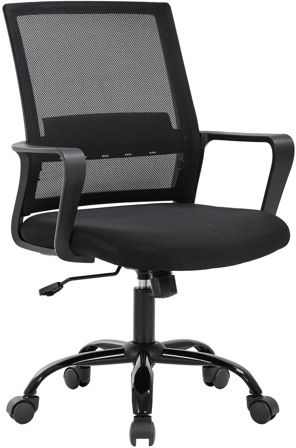  BNEHS Office Chair Ergonomic,Branch Mesh Chair for Heavy People  with Slide Seat, Executive Desk Chair for Back Pain with Adjustable  Headrest,Black : Office Products