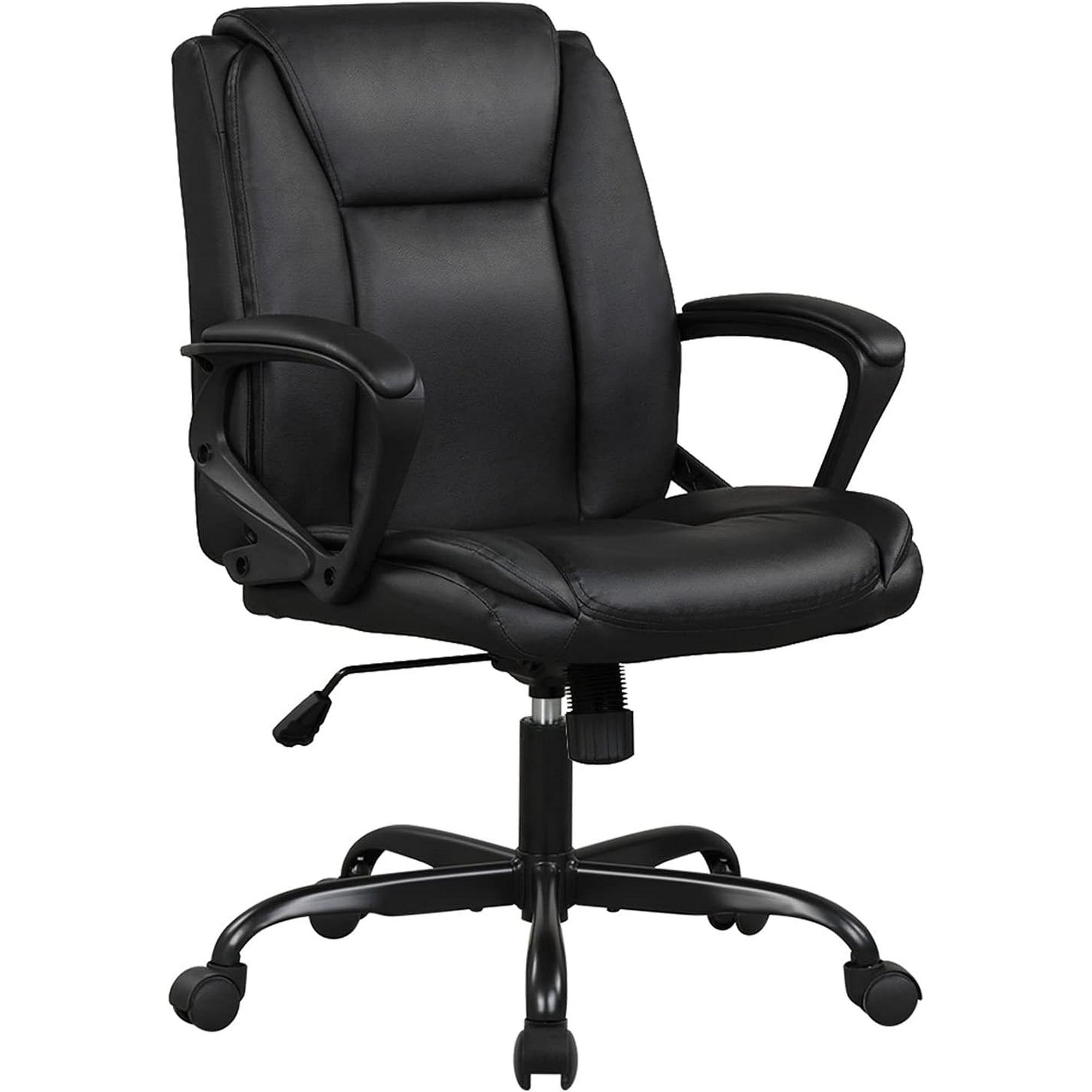 Black Leather Ergonomic Executive Swivel Office Chair