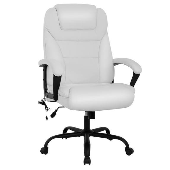 BestOffice Ergonomic Large Office Chair, Lumbar Support, Swivel Rolling for Men, Women(White)